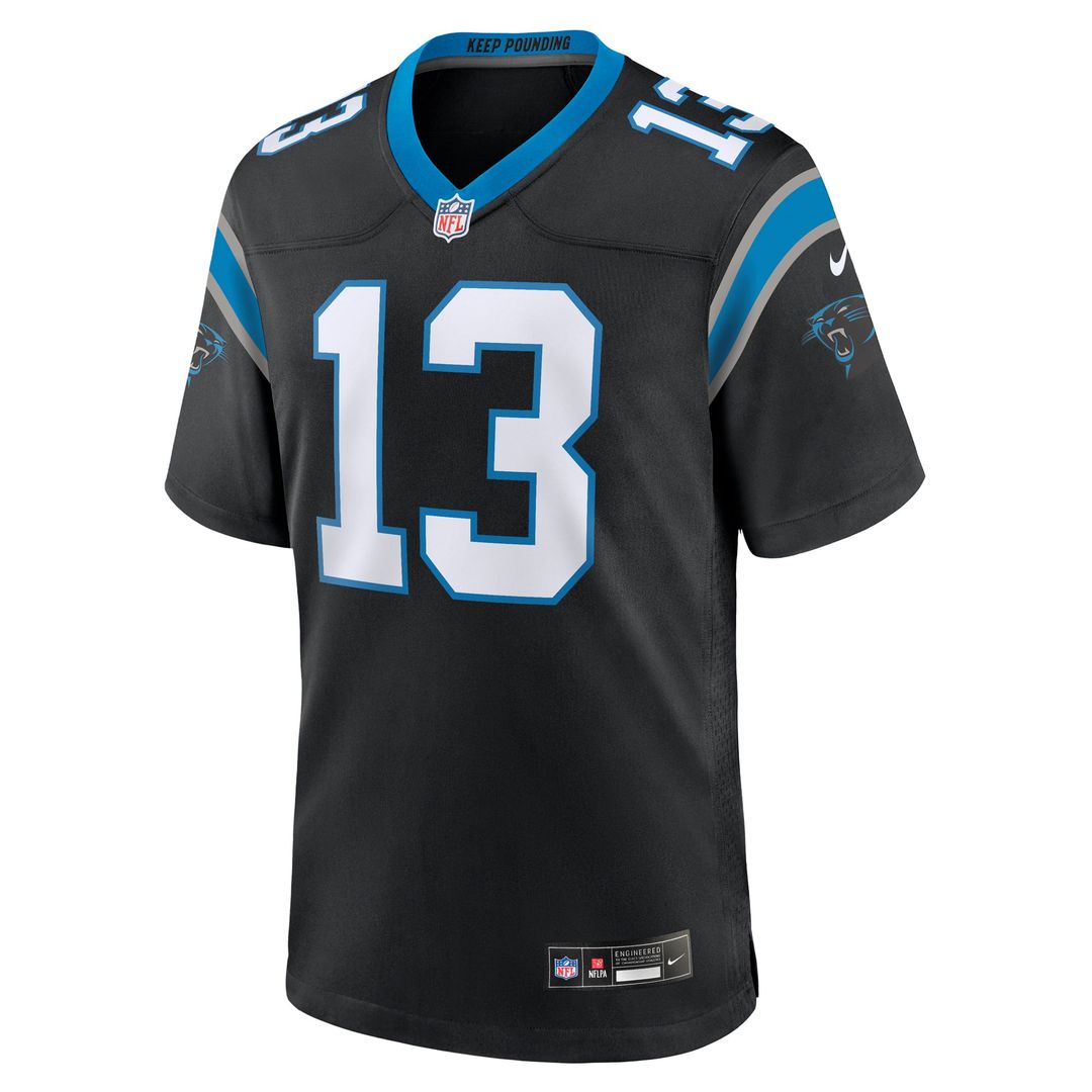 Carolina Panthers Hunter Renfrow Nike Team Game Jersey - Black