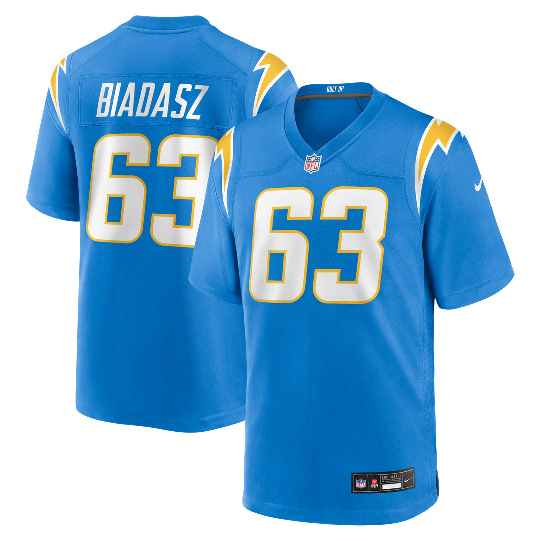 Los Angeles Chargers Tyler Biadasz Nike Team Game Jersey - Powder Blue
