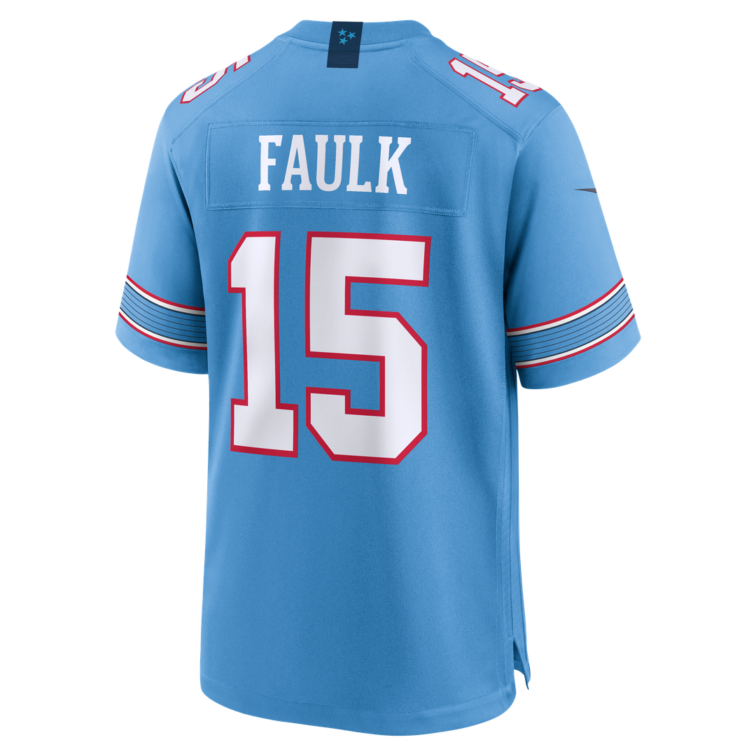 Tennessee Titans Keldric Faulk Nike Team Game Jersey - Light Blue