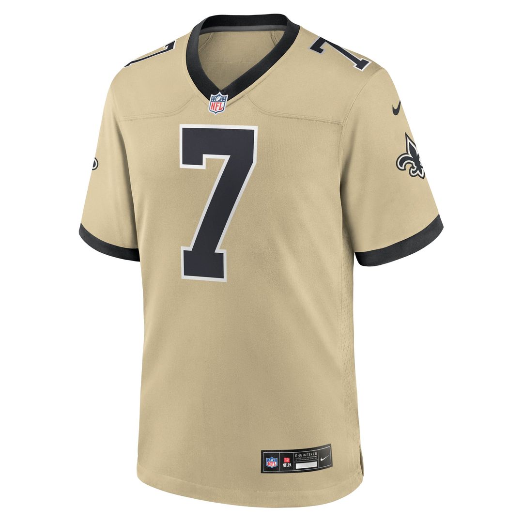 New Orleans Saints Taysom Hill Nike Gameday Golds Alternate Game Player Jersey - Gold