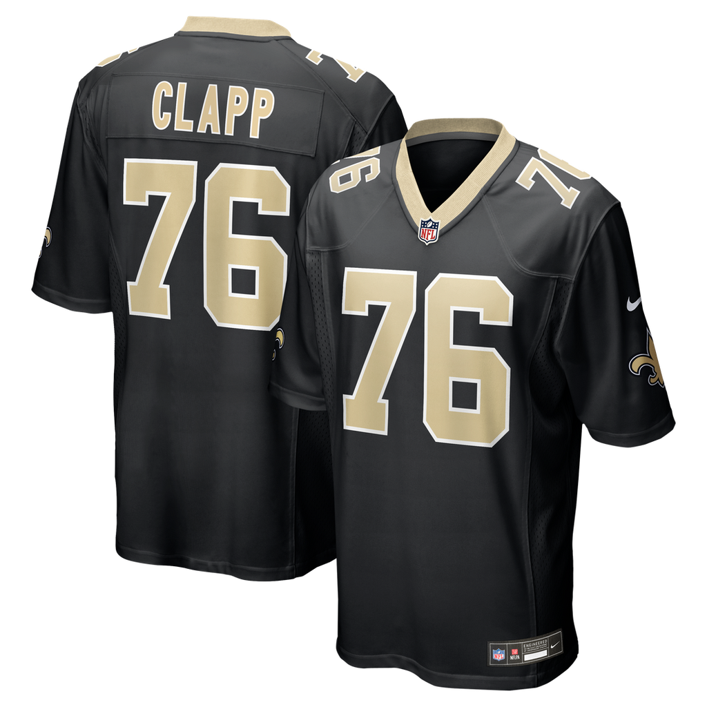 New Orleans Saints Will Clapp Nike Team Game Jersey - Black