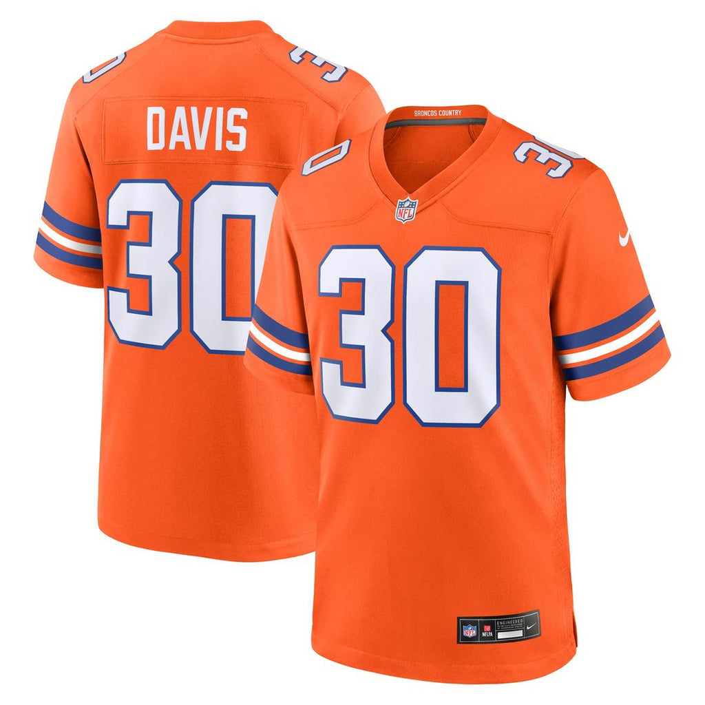 Denver Broncos Terrell Davis Nike Retired Player Alternate Game Jersey - Orange