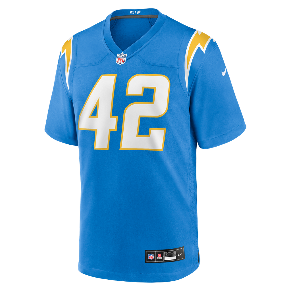 Los Angeles Chargers Tucker Fisk Nike Team Game Jersey - Powder Blue