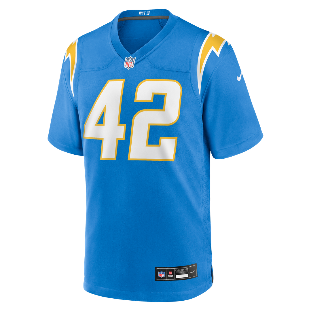 Los Angeles Chargers Tucker Fisk Nike Team Game Jersey - Powder Blue