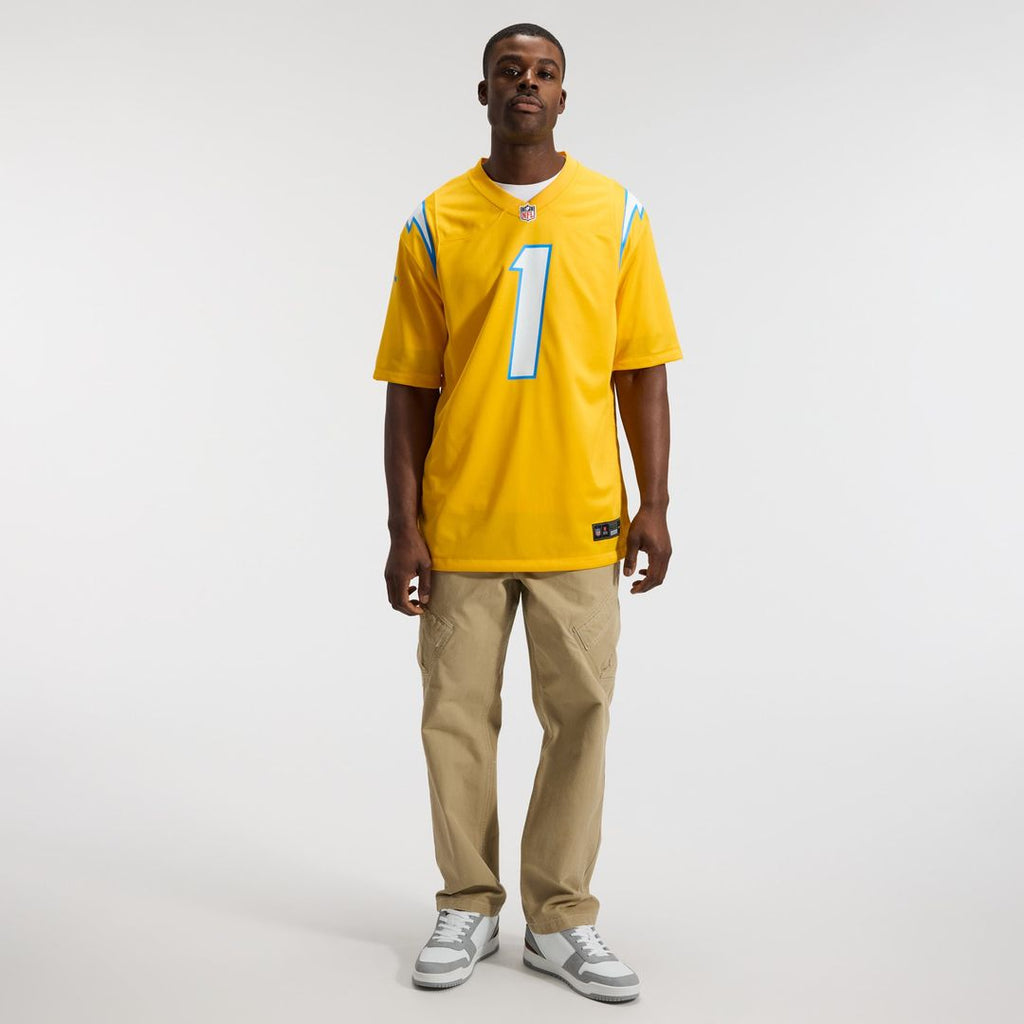 Los Angeles Chargers Quentin Johnston Nike Alternate Super Chargers Game Player Jersey - Navy