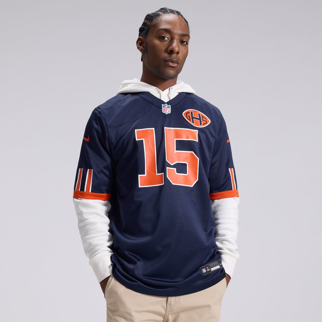 Chicago Bears Rome Odunze Nike 2026 Rivalries Collection Game Jersey - Navy