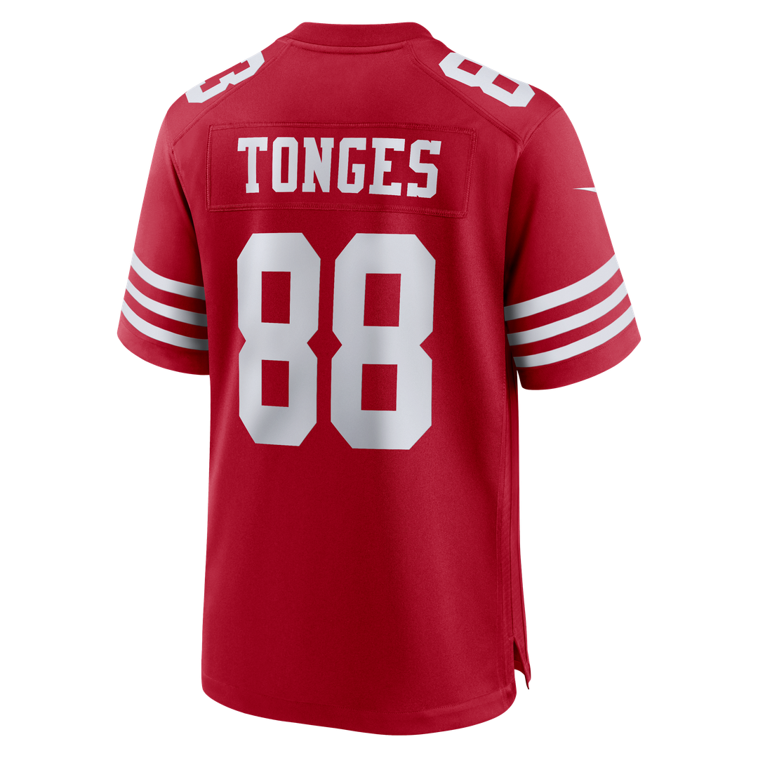 San Francisco 49ers Jake Tonges Nike Team Game Jersey - Scarlet
