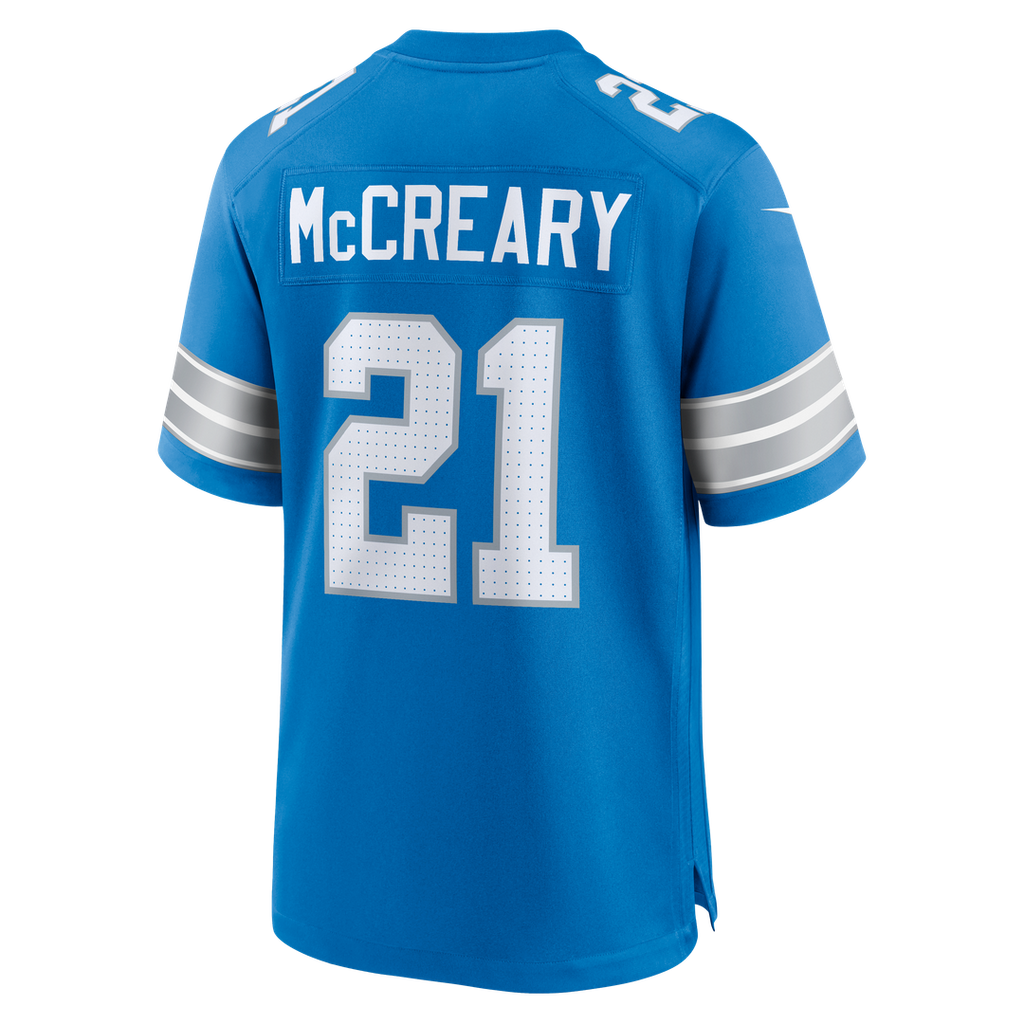 Detroit Lions Roger McCreary Nike Team Game Jersey - Blue