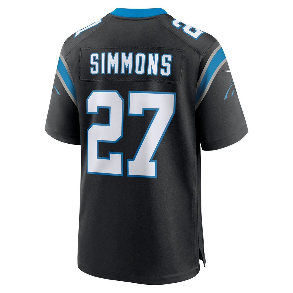 Carolina Panthers Isaiah Simmons Nike Team Game Jersey - Black