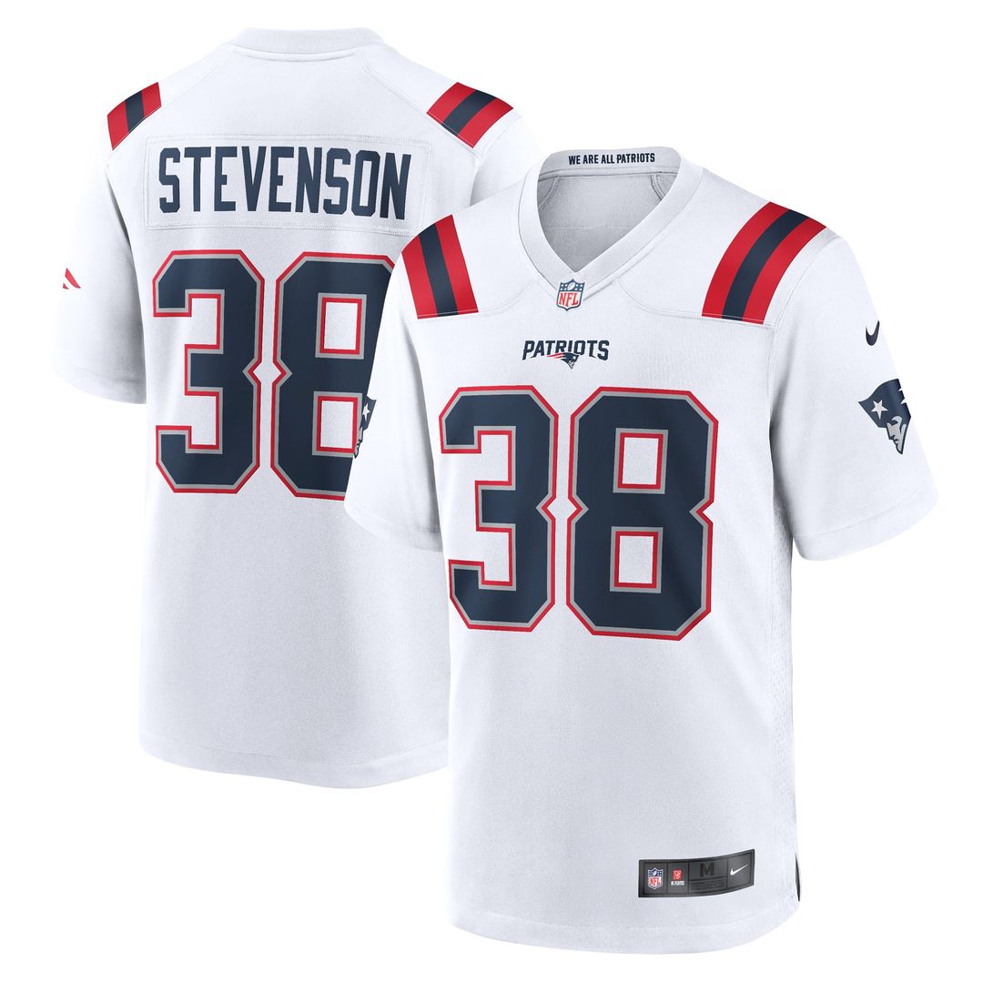 New England Patriots Rhamondre Stevenson Nike Game Player Jersey - White