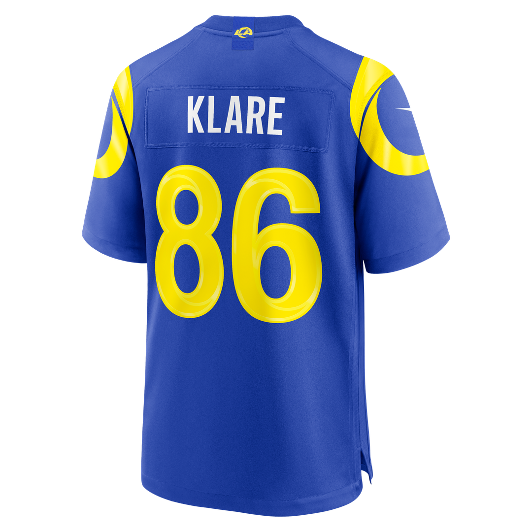 Los Angeles Rams Max Klare Nike Team Game Jersey - Royal