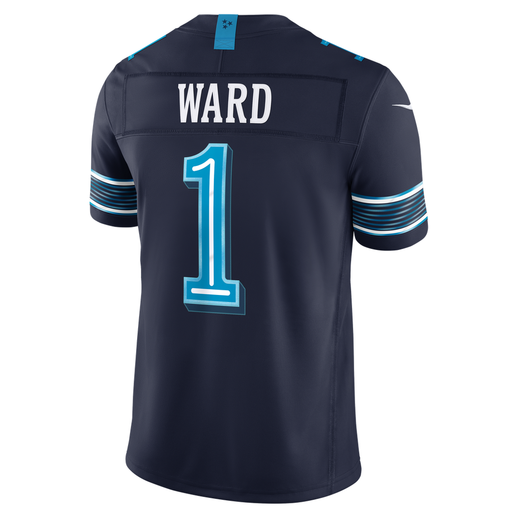 Tennessee Titans Cameron Ward Nike 2026 Rivalries Collection Stitched Limited Jersey - Navy