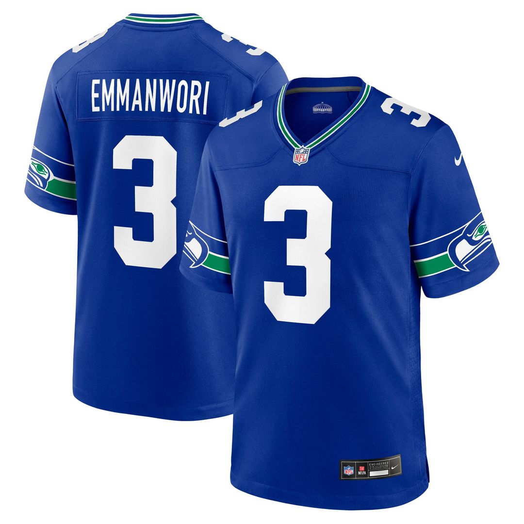 Seattle Seahawks Nick Emmanwori Nike Alternate Game Player Jersey - Royal