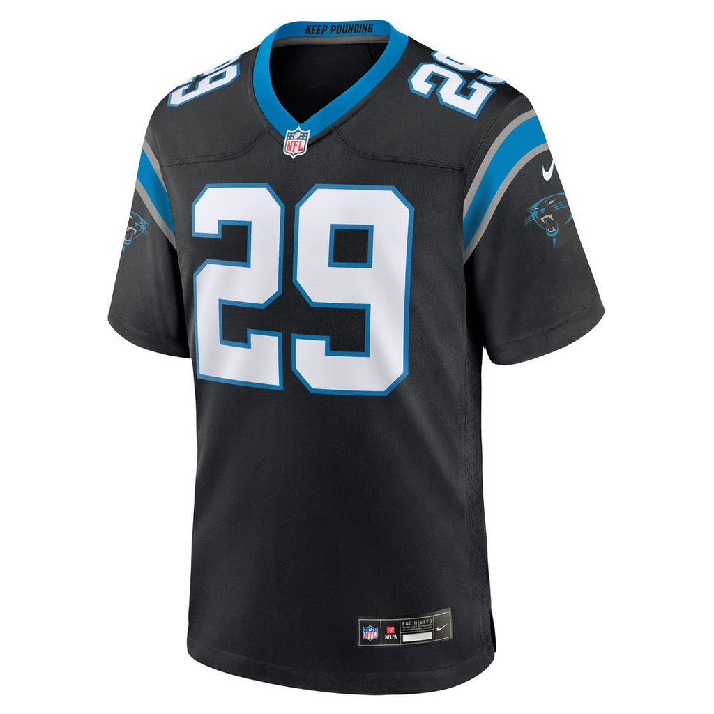 Carolina Panthers Akayleb Evans Nike Team Game Jersey - Black
