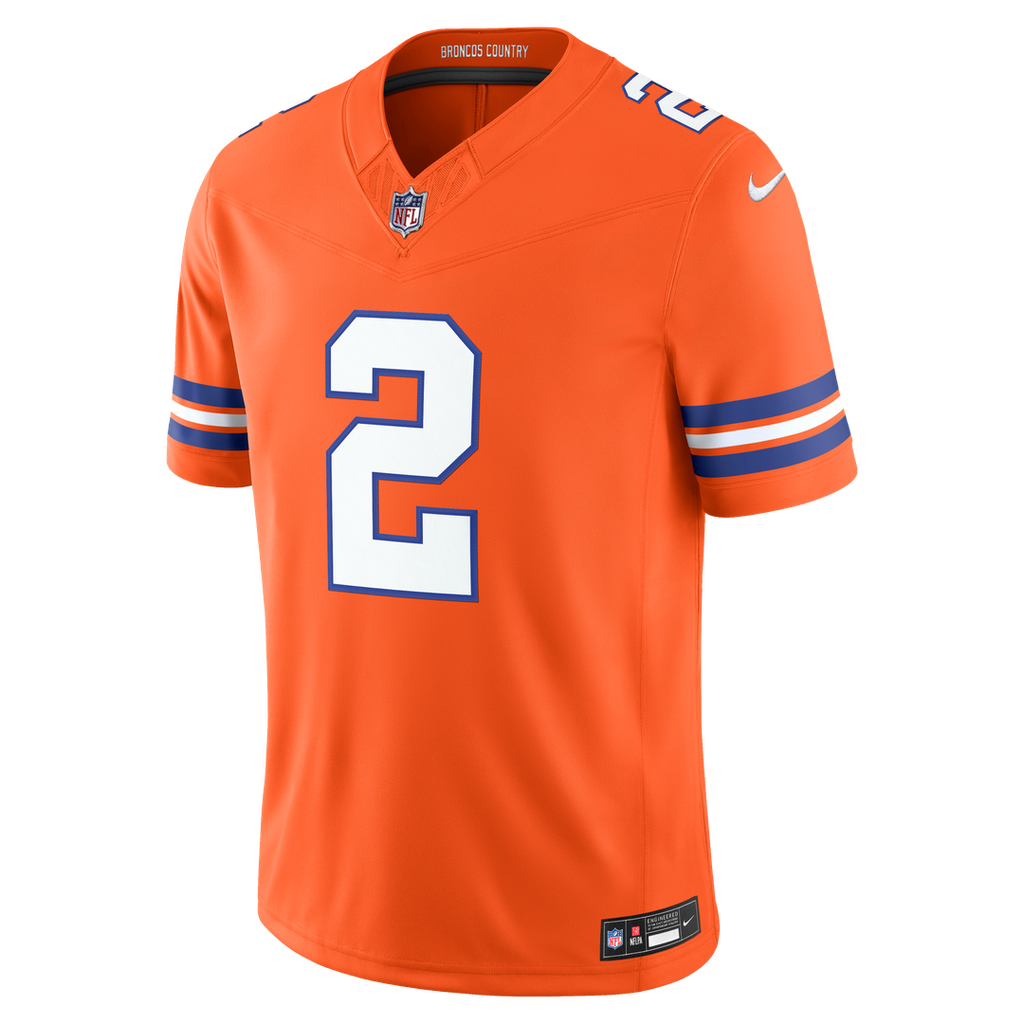 Denver Broncos Pat Surtain II Nike Alternate Mile High Collection 1977 Throwback Vapor F.U.S.E. Stitched Limited Jersey - Orange