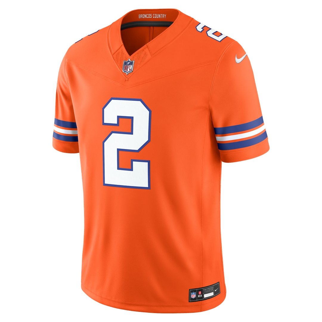 Denver Broncos Pat Surtain II Nike Alternate Mile High Collection 1977 Throwback Vapor F.U.S.E. Stitched Limited Jersey - Orange
