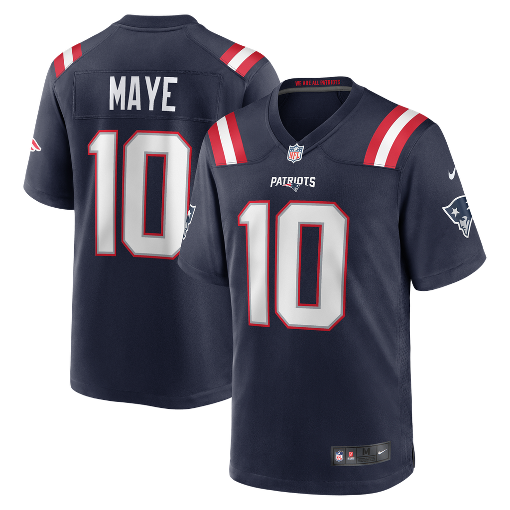 New England Patriots Drake Maye Nike Player Game Jersey - Navy