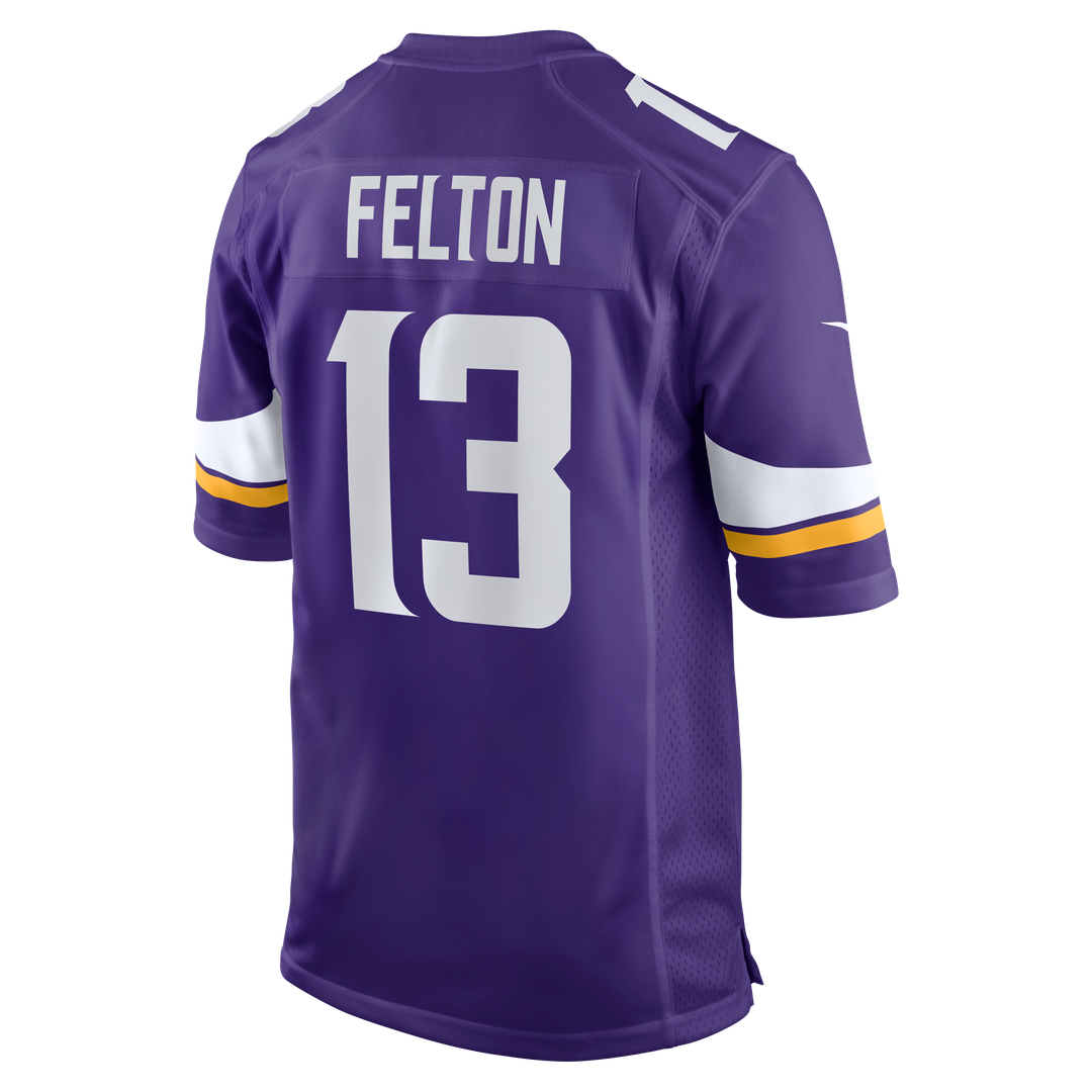 Minnesota Vikings Tai Felton Nike Team Game Jersey - Purple