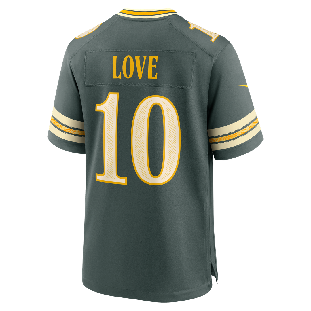 Green Bay Packers Jordan Love Nike 2026 Rivalries Collection Game Jersey - Green