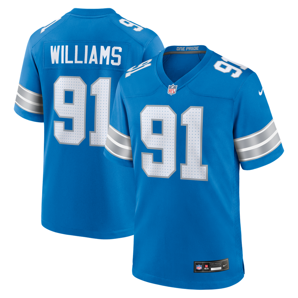 Detroit Lions Tyleik Williams Nike Team Game Jersey - Blue