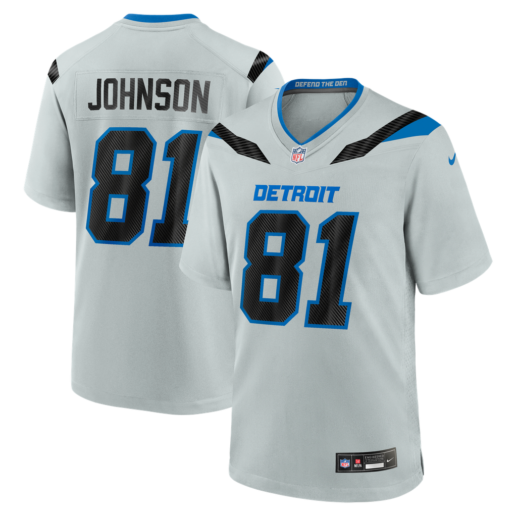 Detroit Lions Calvin Johnson Nike 2026 Rivalries Collection Game Jersey - Silver