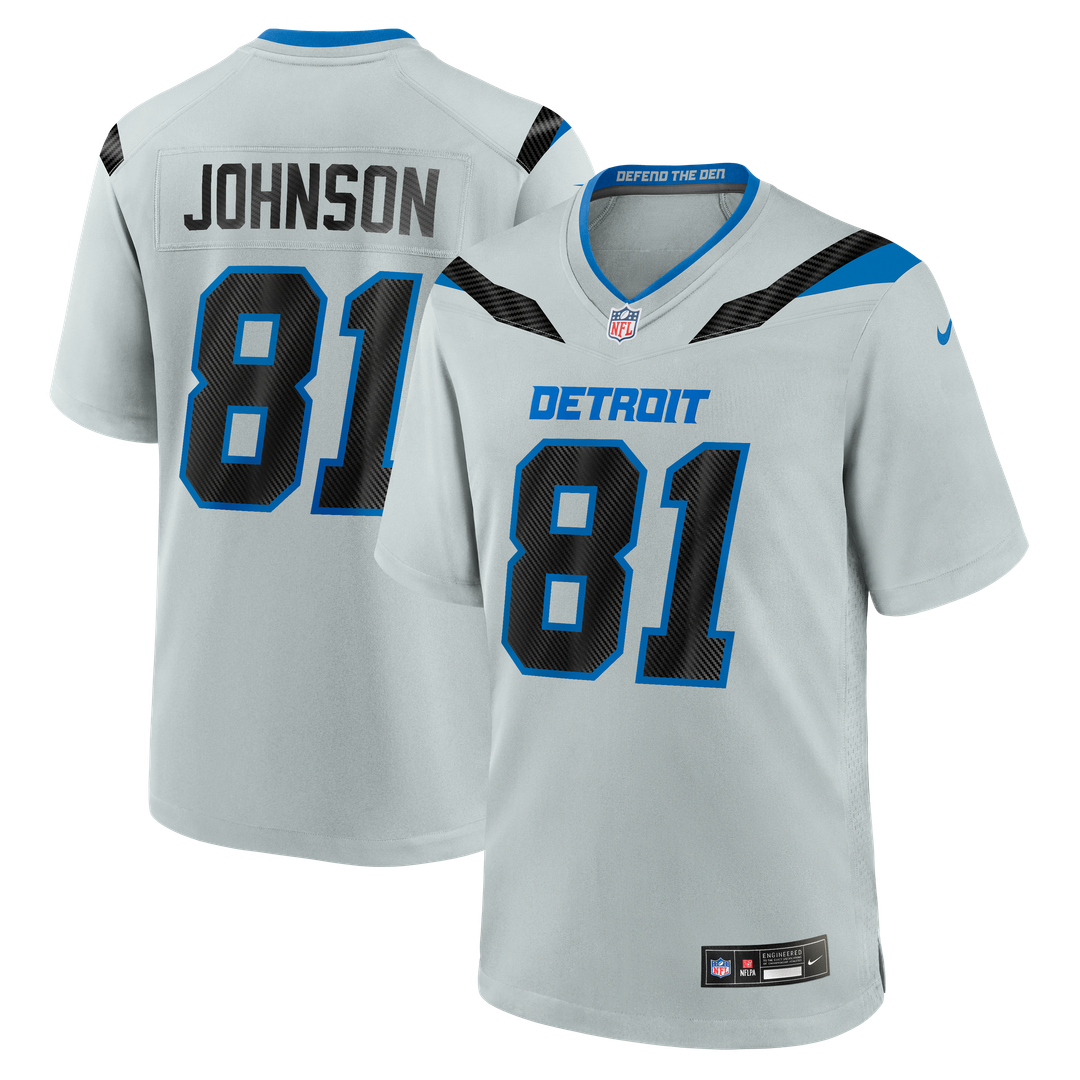 Detroit Lions Calvin Johnson Nike 2026 Rivalries Collection Game Jersey - Silver