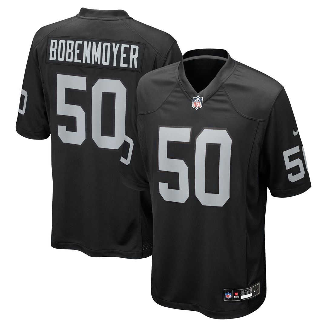Las Vegas Raiders Jacob Bobenmoyer Nike Game Player Jersey - Black