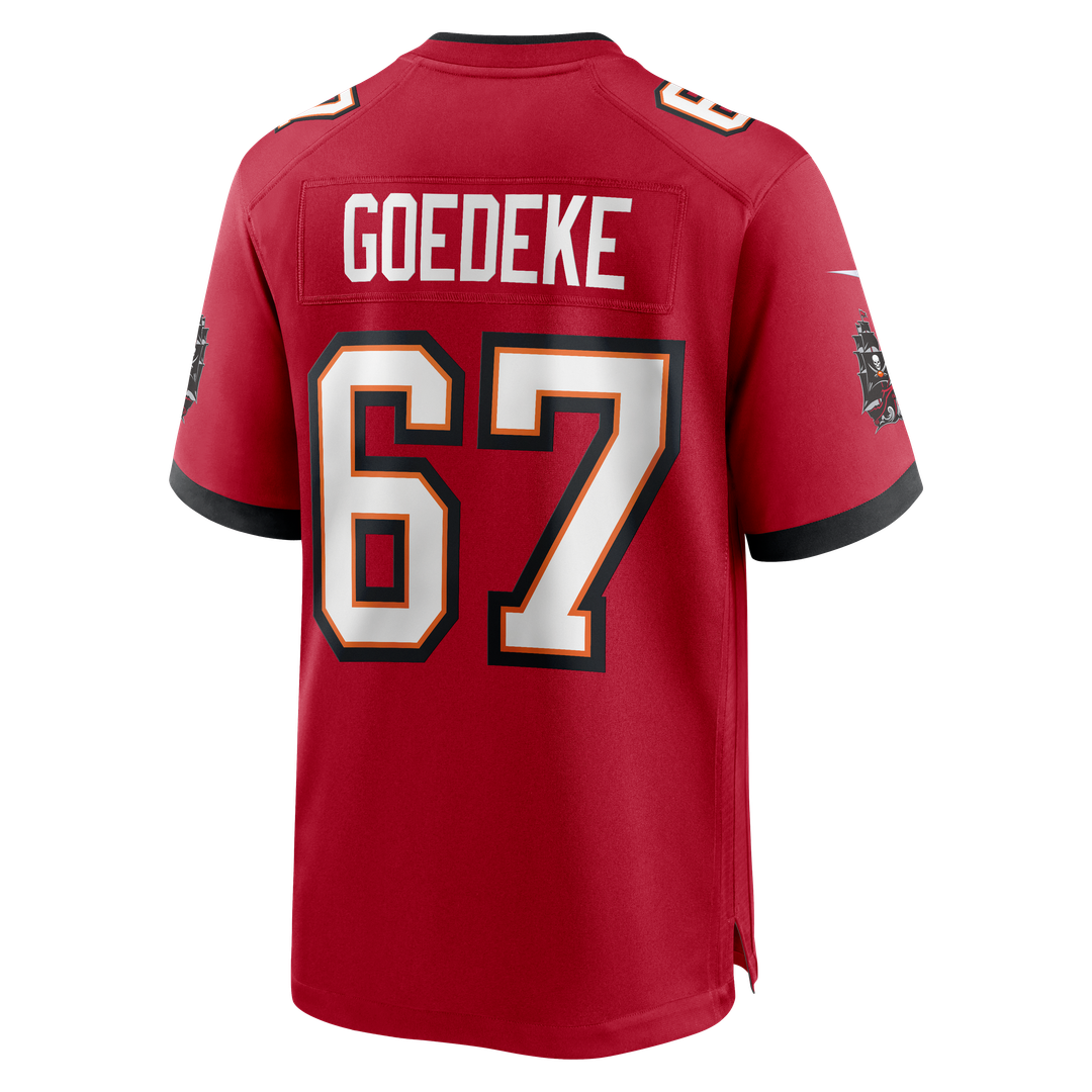 Tampa Bay Buccaneers Luke Goedeke Nike Game Player Jersey - Red