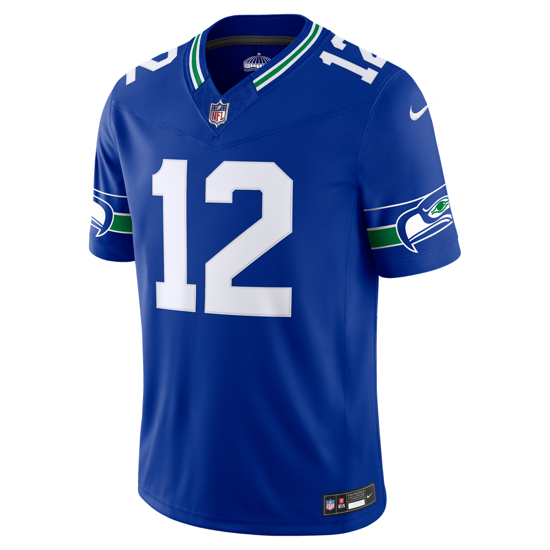 Seattle Seahawks 12s Nike Alternate Vapor F.U.S.E. Stitched Limited Jersey - Royal