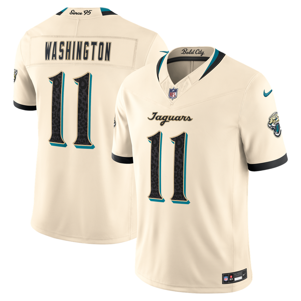Jacksonville Jaguars Parker Washington Nike 2026 Rivalries Collection Stitched Limited Jersey - Natural