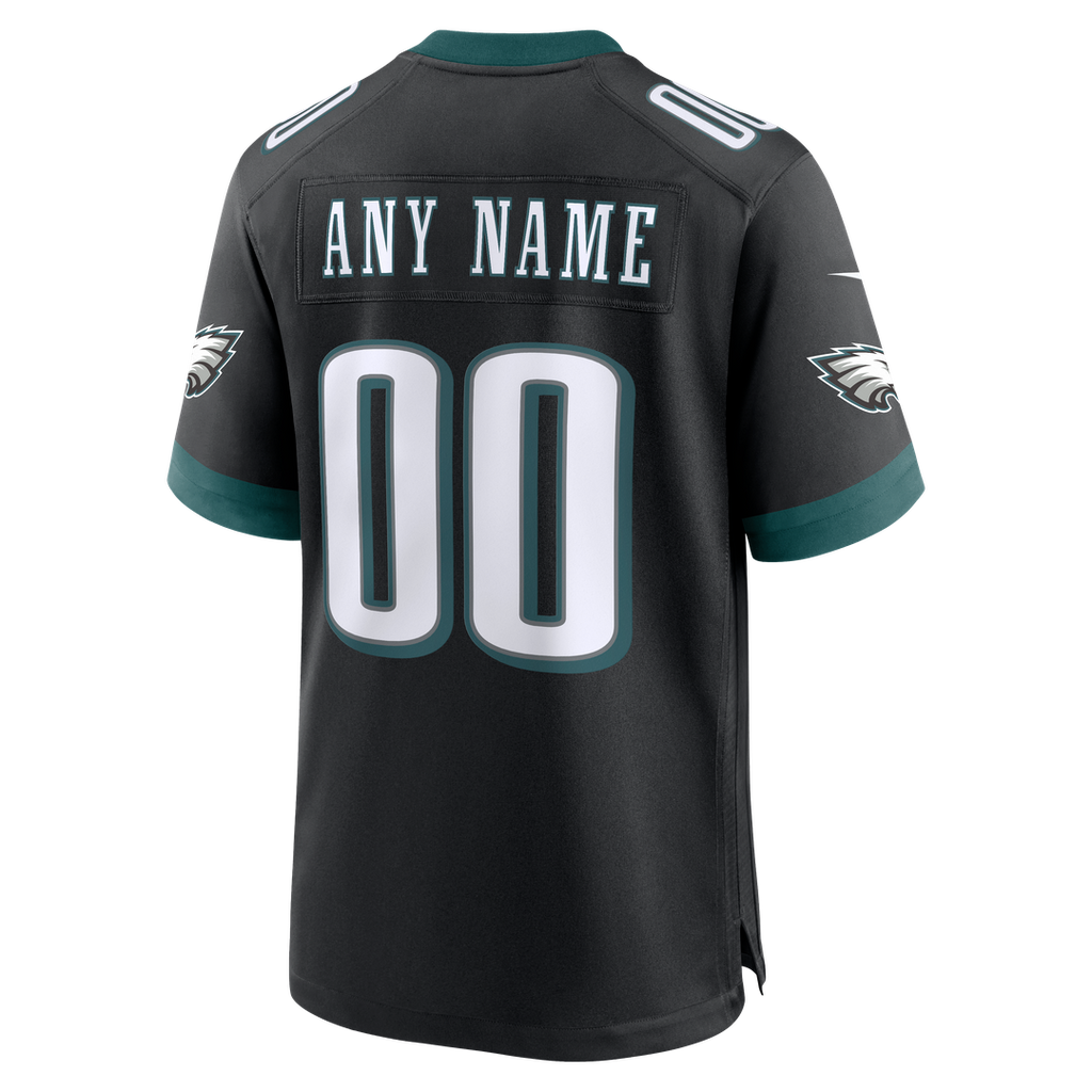 Philadelphia Eagles Nike Alternate Custom Game Jersey - Black