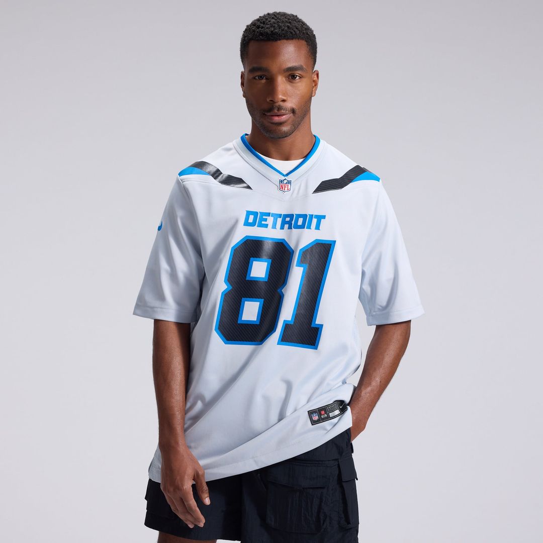 Detroit Lions Calvin Johnson Nike 2026 Rivalries Collection Game Jersey - Silver